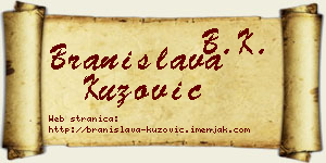 Branislava Kuzović vizit kartica